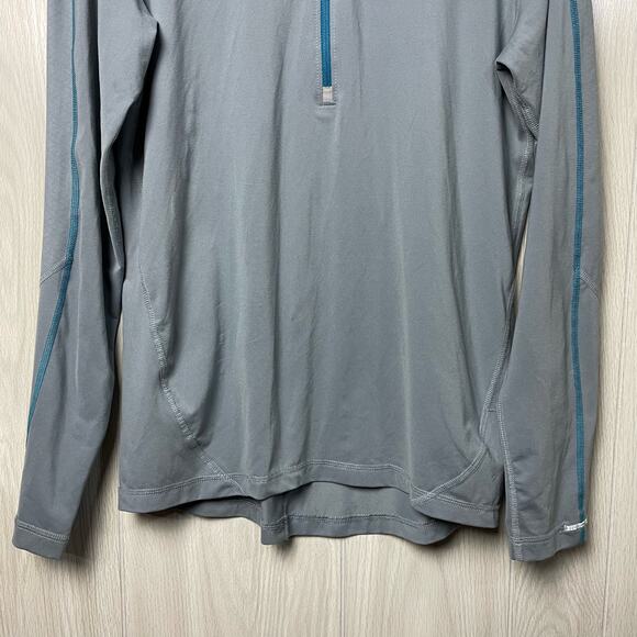 Columbia Trail Flash Half Zip Shirt Mens Small Gray Ash Omniwick Pullover Top - Picture 12 of 12
